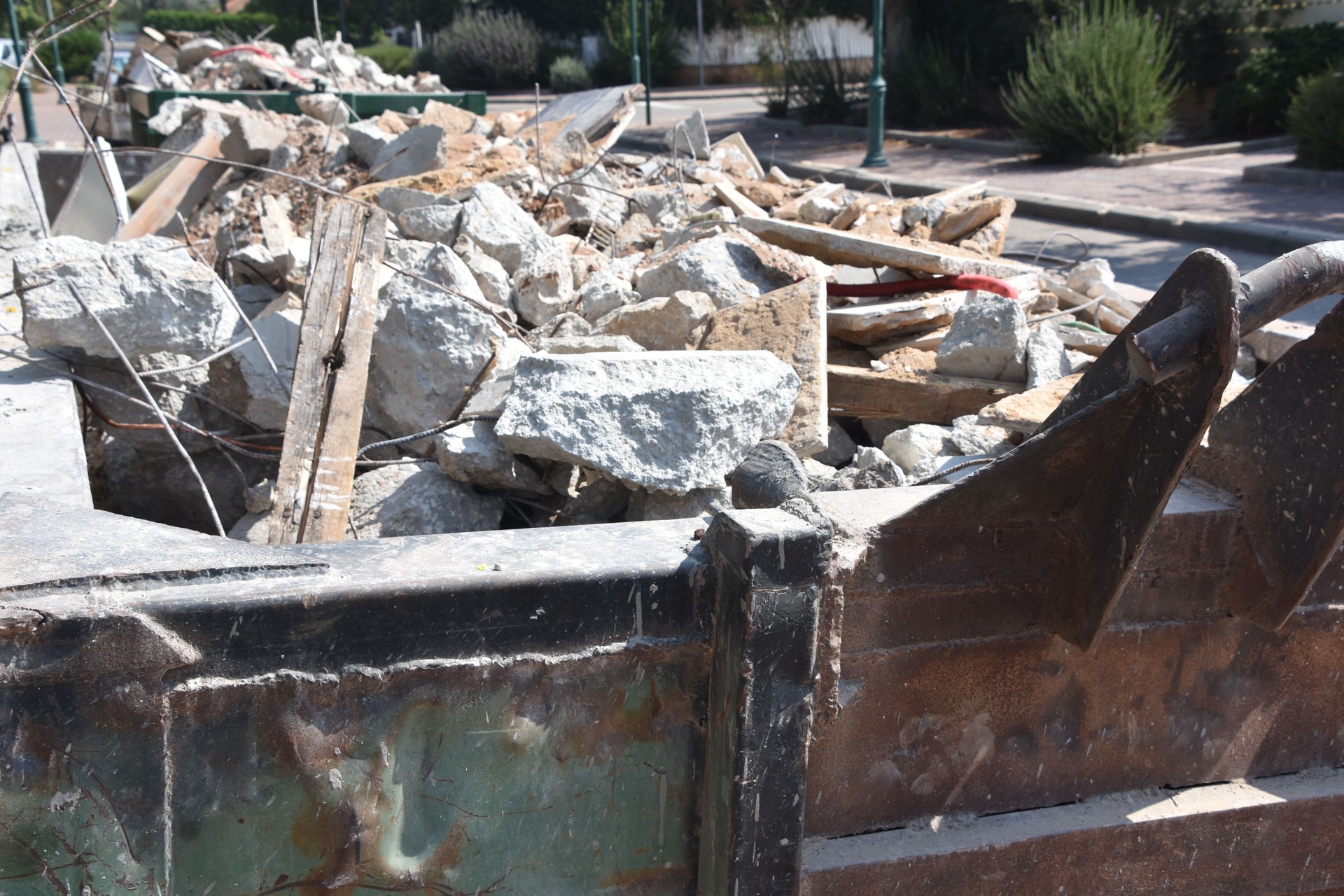 Container of construction waste